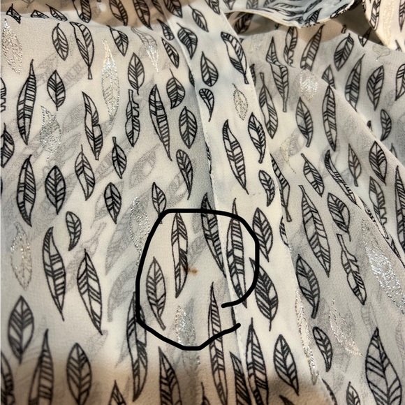 Lane Bryant Sheer Feather Print Tunic Shirt Plus Size 14 16 Long Blouse Sheer - Picture 9 of 9